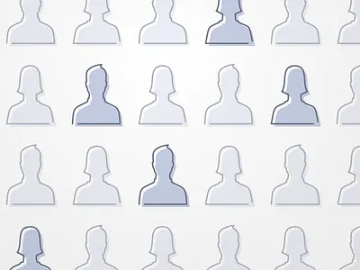 People blue facebook iconography muted offset people