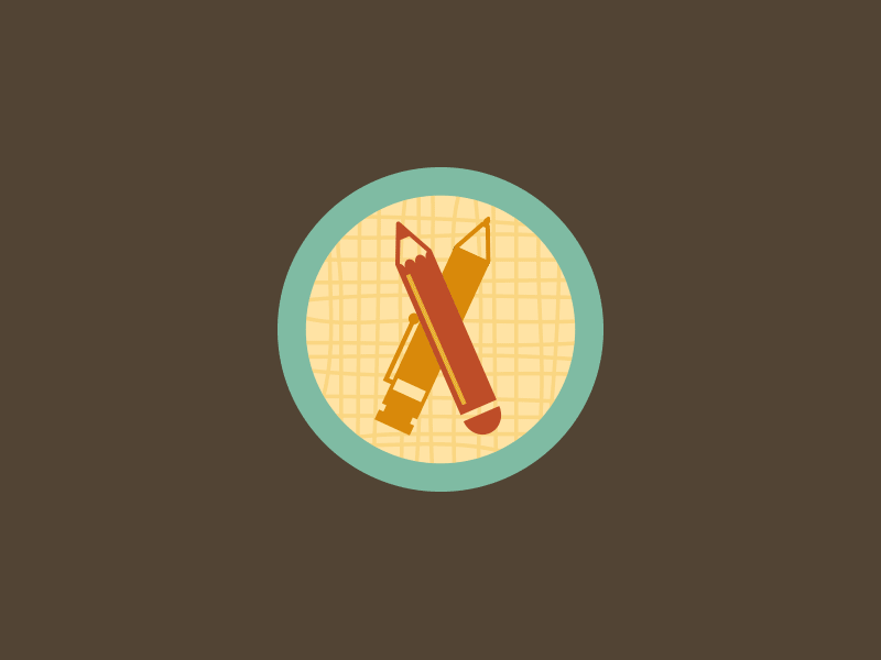 Things In School (GIF) badges cute gif icons retro school vector
