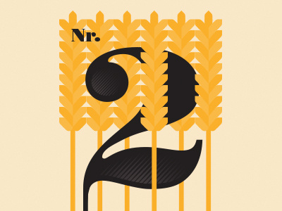 Nr. 2 brew grow illustration label organic