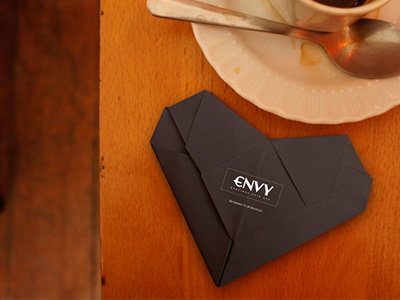 'Love ENVY' Price List branding creative direction envy graphic design hair hairdresser origami price list timmy woolley