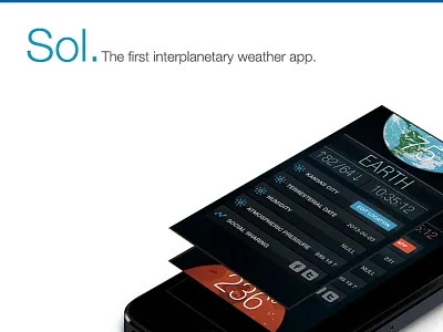 Sol. | The First Interplanetary Weather App ios ipad iphone mobile tablet