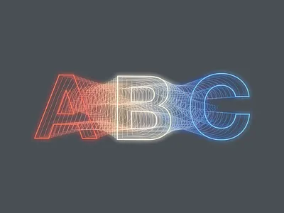 Morphing letters abc poster typography