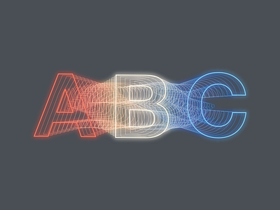 Morphing letters abc poster typography