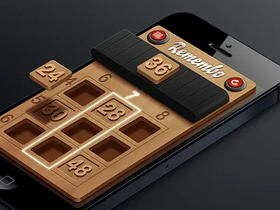 Remembo app app application game ios iphone multiplication remembo table ui wood
