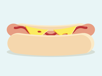 Hot Dog flat food hot dog illustration restaurant