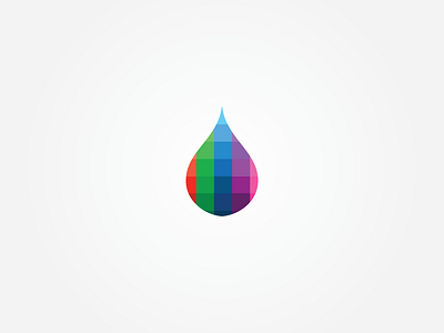 New Ink Revision branding ink drop logo pixels