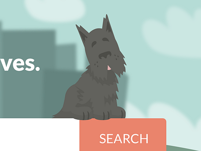 Dog Search 3 dob illustration search ui