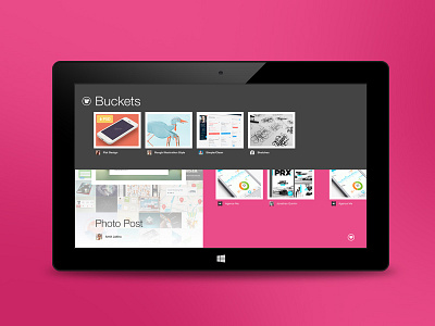 Dribbble Windows 8 App (WIP) app buckets design dribbble home interface metro modern tablet ui ux win8 windows 8 wip