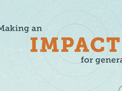 Making an Impact annual report blue campaign donation fundraiser independant school info graphic infographic mass orange private school report school science texture