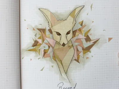 renard character draw illustration sketch