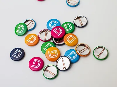 Boost Buttons branding buttons colorful identity logo mercedes benz promotional transportation