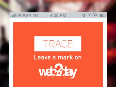 Web2day Trace application atlantic2 book design flat information mobile nantes red responsive touchpad trace ui ux visitor web web2day