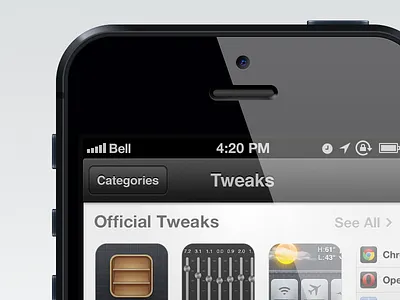 New AppStore Category Concept – Tweaks and Extensions appstore concept ios jailbreak tweaks