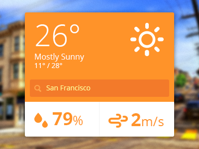 Flat Ui Weather Widget flat kit metro style ui weather widget