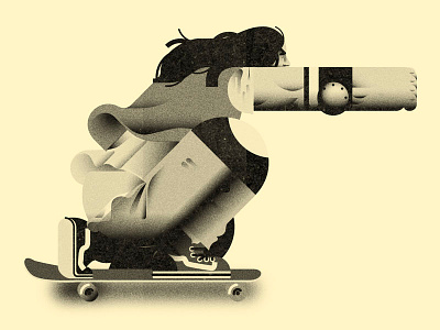 Dagger geometry illustration skateboarding thrashin