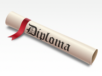 Diploma icon diploma icon old red ribbon scroll