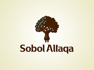 Sobol Altaqa branding custom type energy energy company growcase identity logo logo design logo designer oak oak tree plug power recycle recycled energy renewable energy saudi arabia shading sobol altaqa socket tree type typography