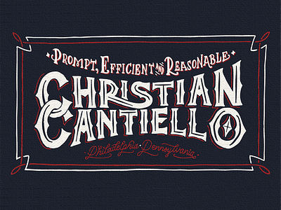 Ccantiello Bc hand drawn illustration logo type