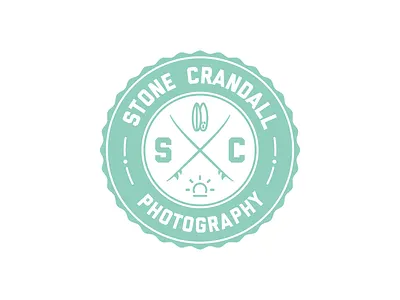SC v3.0 badge identity logo photography seal socal stone sun surf