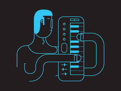 musician #1 illustration keys music synth