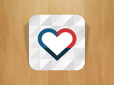 TriFit Icon Concept Design for iOS android app application design heart icon ios iphone pictogram