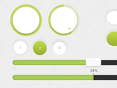 Random green UI elements design graphic design ui