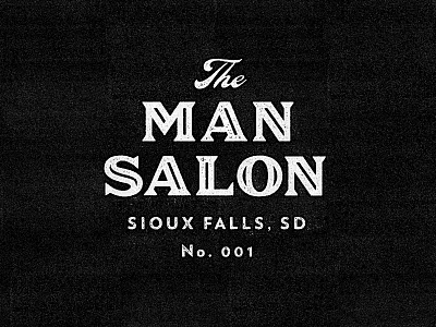 The Man Salon black custom type logo logolounge man salon sioux falls texture