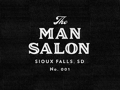 The Man Salon black custom type logo logolounge man salon sioux falls texture