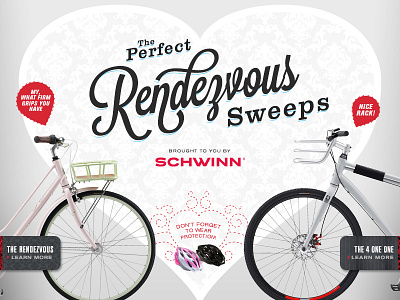 Schwinn Valentines contest design facebook retail type