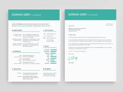 York Resume bold clean cv flat minimal resume swiss