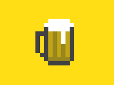 Prost! 8 bit beer icon pixel