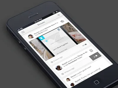 Stream app clean clean ui design grey greyscale ios iphone simple ui ui design white ui