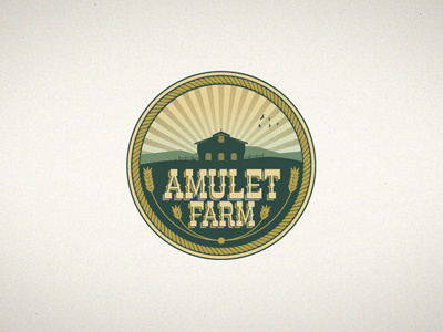 Amulet Farm amulete barn brand farm green logotype sun tope wedding veneu