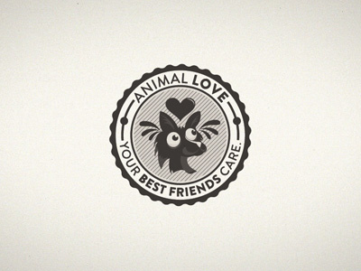 Animal Love animals corazon dog fox heart logotype love zorro