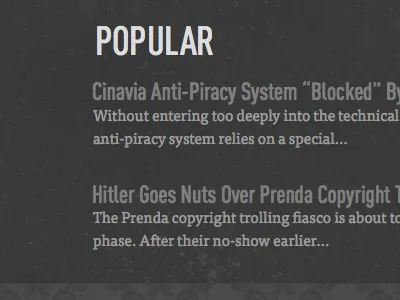 Footer Articles din condensed ff tisa grey grey on grey on grey