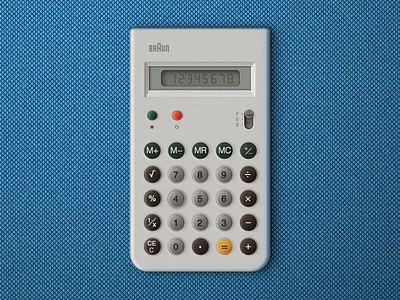 Braun calculator made in Sketch.app braun calc calculator dieter dieter rams download free interface old rams retro sketch training vector
