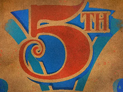 5th type exploration 5 design five numeral type typography vintage