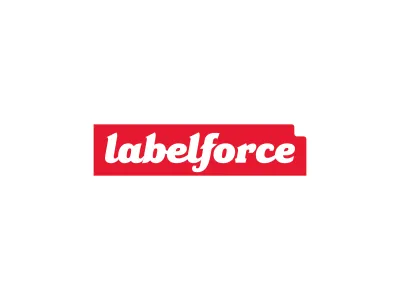 Labelforce Logo Design agency alex tass brand branding branding agency calligraphy corner creative custom custom made dalius stuoka deividas bielskis design folded force icon identity label logo logo design logo designer logotype mark orange red studio type typography utopia