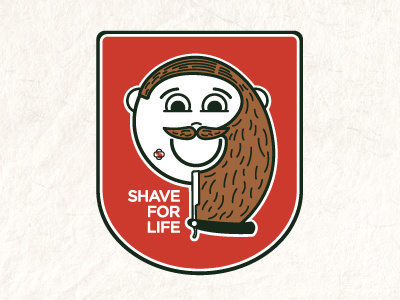 Shave For Life - A Relay For Life Event branding design illustration logo mark