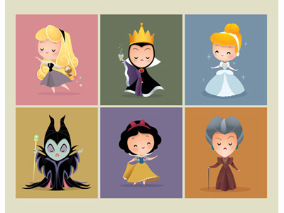 Good vs. Evil - WonderGround Gallery character design cinderella cute disney kawaii princess snow white wondergound gallery