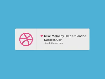Dribbble Notification bright clean css dribbble flat icon illustration interface notification simple ui user interface ux web