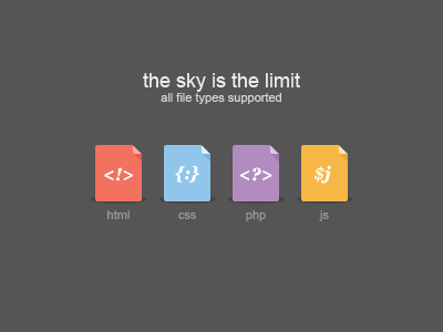 File types icons css file types files html icons js php