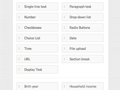 Draggable Fields drag draggable fields