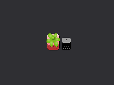 Logo Experiment icon logo pixel strawberry