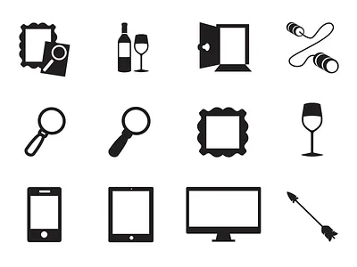 Some Icons arrow desktop door flatscreen glass icon icons jackson hole linn magnifying glass monitor noun project olaus picture frame smartphone symbol symbols tablet tin can phone wine