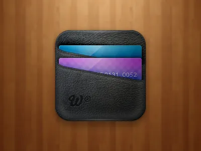 Wallet Icon card icon ios leather wallet