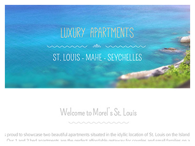 Responsive apartment showcase banner beach full width hand drawn holiday intro responsive sea