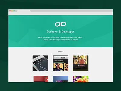 Portfolio Site V2 clean design flat green light minimal portfolio simple site ui ux web