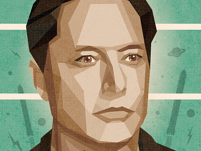 'Nerds Win!' Maxim Magazine // Elon Musk Illustration dan kuhlken dkng editorial elon musk face geometric illustration magazine maxim nathan goldman polygonal portrait vector