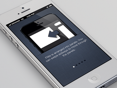 Fliite Walkthrough app black button dark fliite interface ios ios6 iphone iphone5 twitter ui ux